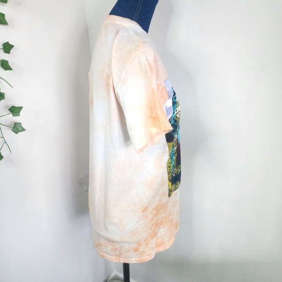 Disney Alice in Wonderland Peach Tie Dye T Shirt Curiouser and Curiouser - Picture 5 of 7